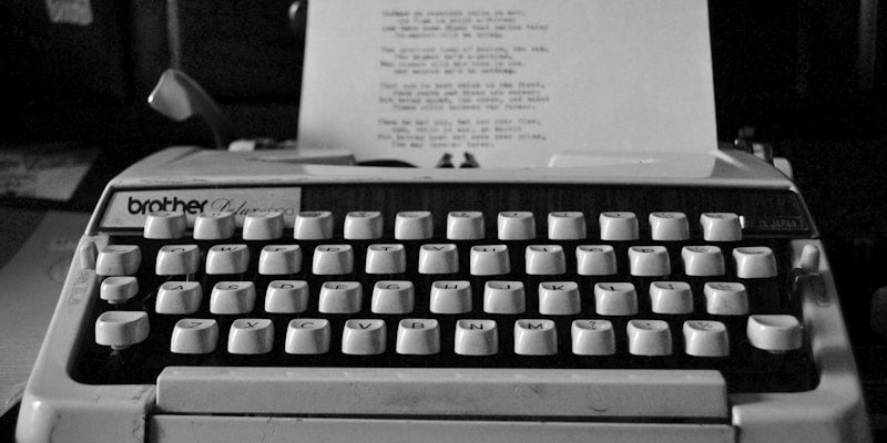 grayscale photography of Brother typewriter