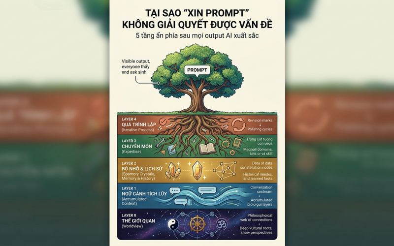 Tại sao 'xin prompt' không giải quyết được vấn đề - Và lớp nền tảng mà gần như không ai nhắc đến